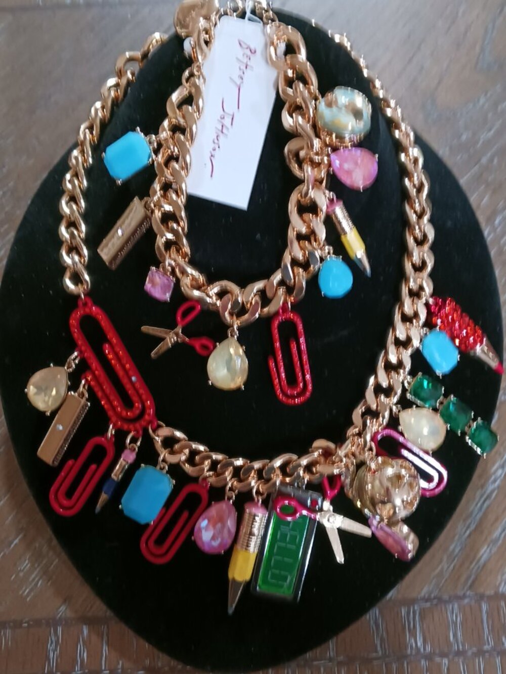 BACK TO SCHOOL BETSY JOHNSON - CURB CHAIN NECKLACE AND BRACELET - Picture 2 of 4